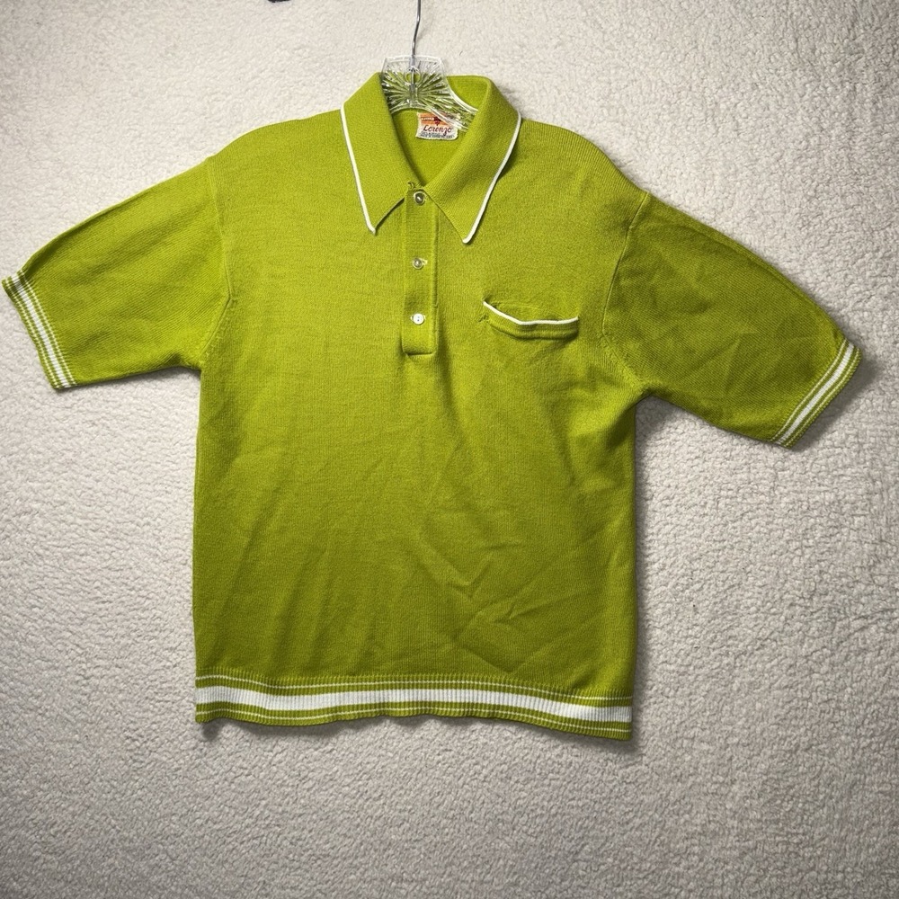 Vintage 1960's Acrylic Sweater Short Sleeve Shirt Medium Atomic Madmen Disco